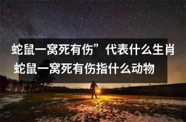 <h3>蛇鼠一窝死有伤”代表什么生肖 蛇鼠一窝死有伤指什么动物