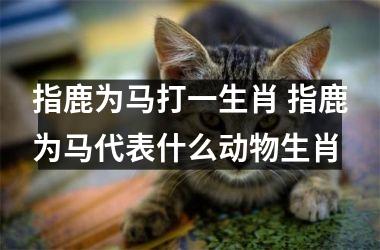 <h3>指鹿为马打一生肖 指鹿为马代表什么动物生肖