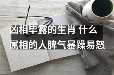 <h3>凶相毕露的生肖 什么属相的人脾气暴躁易怒
