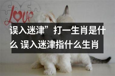 <h3>误入迷津”打一生肖是什么 误入迷津指什么生肖