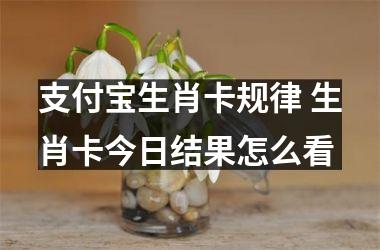 <h3>支付宝生肖卡规律 生肖卡今日结果怎么看