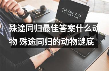 <h3>殊途同归最佳答案什么动物 殊途同归的动物谜底