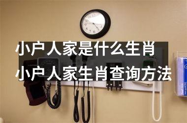 <h3>小户人家是什么生肖 小户人家生肖查询方法