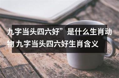 <h3>九字当头四六好”是什么生肖动物 九字当头四六好生肖含义