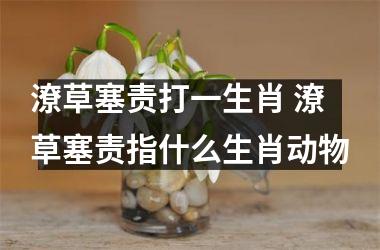 <h3>潦草塞责打一生肖 潦草塞责指什么生肖动物