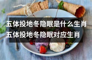 五体投地冬隐眠是什么生肖五体投地冬隐眠对应生肖