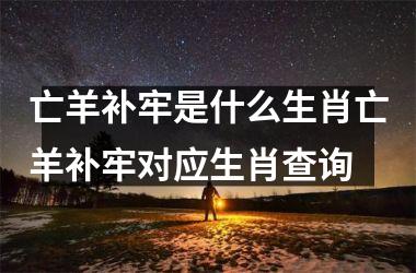 亡羊补牢是什么生肖亡羊补牢对应生肖查询