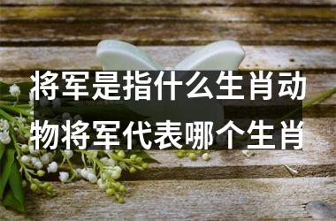 将军是指什么生肖动物将军代表哪个生肖