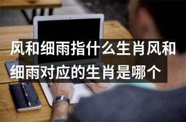 风和细雨指什么生肖风和细雨对应的生肖是哪个