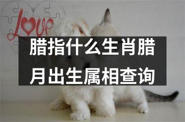 腊指什么生肖腊月出生属相查询