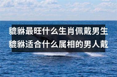 貔貅最旺什么生肖佩戴男生貔貅适合什么属相的男人戴