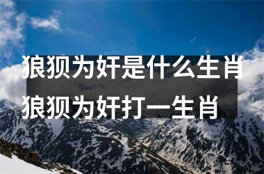 狼狈为奸是什么生肖狼狈为奸打一生肖