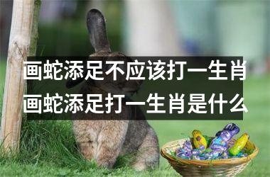 画蛇添足不应该打一生肖画蛇添足打一生肖是什么