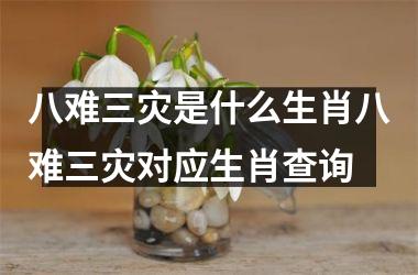 八难三灾是什么生肖八难三灾对应生肖查询