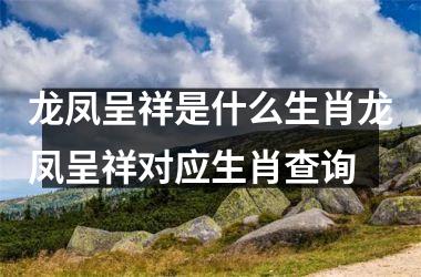 龙凤呈祥是什么生肖龙凤呈祥对应生肖查询