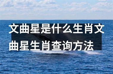 文曲星是什么生肖文曲星生肖查询方法