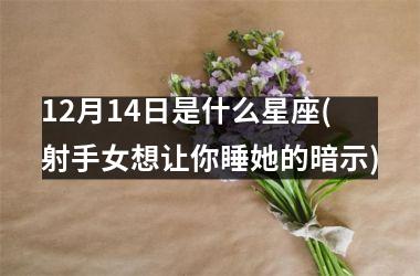 <h3>12月14日是什么星座(射手女想让你睡她的暗示)