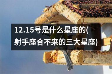 <h3>12.15号是什么星座的(射手座合不来的三大星座)