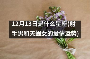 12月13日是什么星座(射手男和天蝎女的爱情运势)