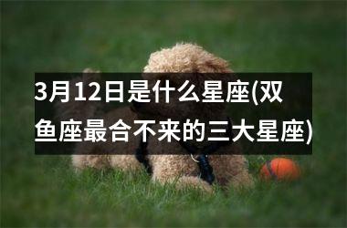 <h3>3月12日是什么星座(双鱼座最合不来的三大星座)