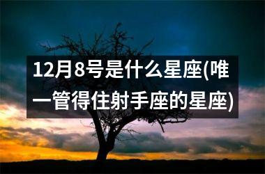 <h3>12月8号是什么星座(唯一管得住射手座的星座)