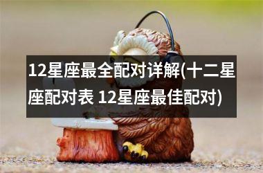 <h3>12星座最全配对详解(十二星座配对表 12星座最佳配对)