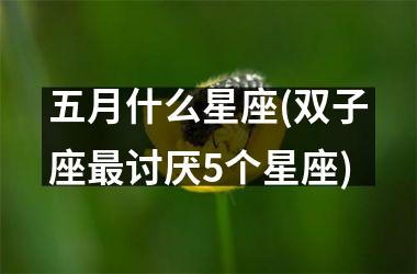 <h3>五月什么星座(双子座最讨厌5个星座)