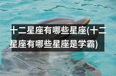 十二星座有哪些星座(十二星座有哪些星座是学霸)