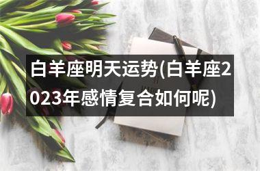 <h3>白羊座明天运势(白羊座2025年感情复合如何呢)