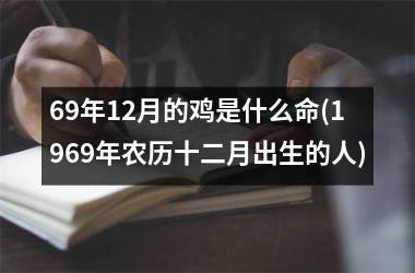 69年12月的鸡是什么命(1969年农历十二月出生的人)
