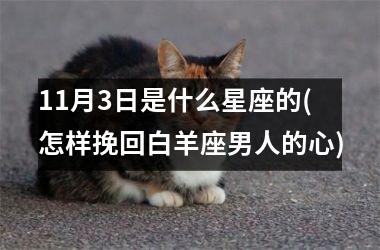 <h3>11月3日是什么星座的(怎样挽回白羊座男人的心)