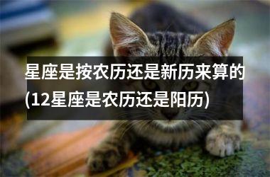 <h3>星座是按农历还是新历来算的(12星座是农历还是阳历)