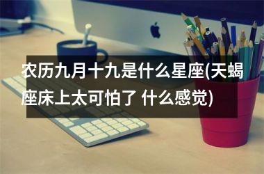<h3>农历九月十九是什么星座(天蝎座床上太可怕了 什么感觉)