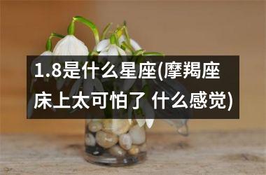<h3>1.8是什么星座(摩羯座床上太可怕了 什么感觉)