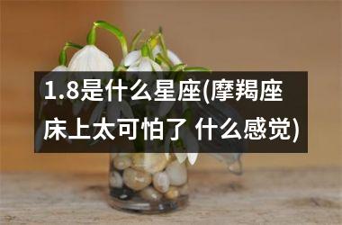 1.8是什么星座(摩羯座床上太可怕了 什么感觉)