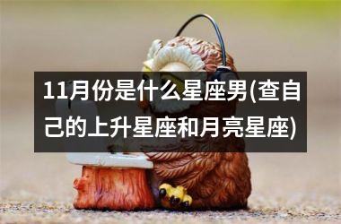 <h3>11月份是什么星座男(查自己的上升星座和月亮星座)
