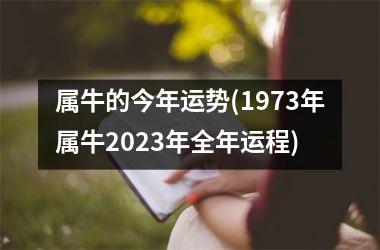 <h3>属牛的今年运势(1973年属牛2025年全年运程)