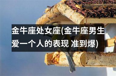 <h3>金牛座处女座(金牛座男生爱一个人的表现 准到爆)