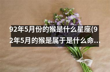 <h3>92年5月份的猴是什么星座(92年5月的猴是属于是什么命)