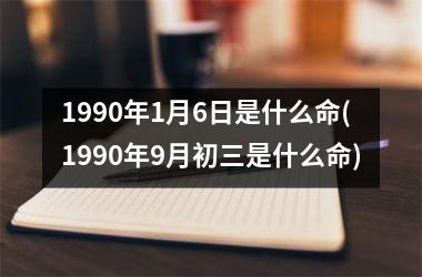 <h3>1990年1月6日是什么命(1990年9月初三是什么命)