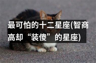 <h3>最可怕的十二星座(智商高却“装傻”的星座)