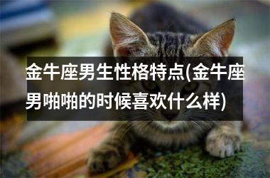 <h3>金牛座男生性格特点(金牛座男啪啪的时候喜欢什么样)