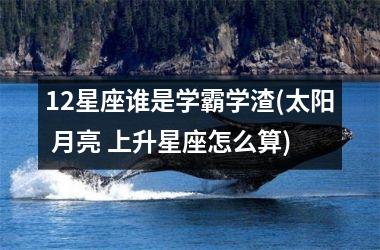 <h3>12星座谁是学霸学渣(太阳 月亮 上升星座怎么算)