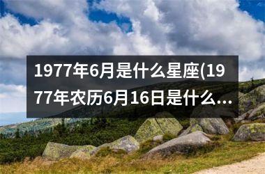 <h3>1977年6月是什么星座(1977年农历6月16日是什么星座)