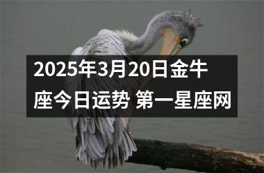 <h3>2025年3月20日金牛座今日运势 第一星座网