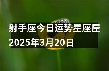 <h3>射手座今日运势星座屋2025年3月20日
