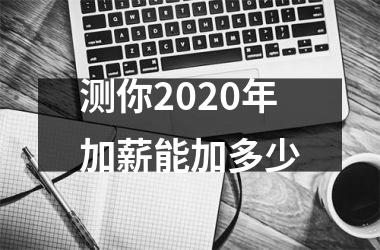 <h3>测你2025年加薪能加多少