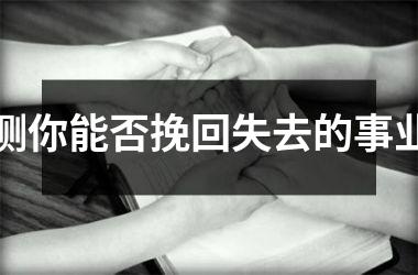 <h3>测你能否挽回失去的事业
