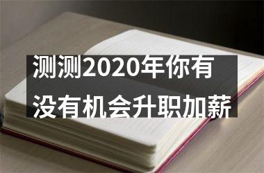 <h3>测测2025年你有没有机会升职加薪