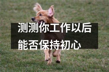 <h3>测测你工作以后能否保持初心